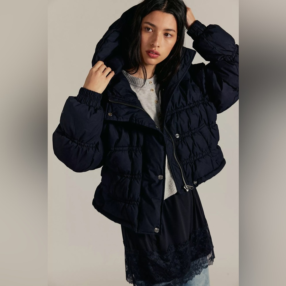 NWT FREE PEOPLE Party Of One Solid Puffer Jacket